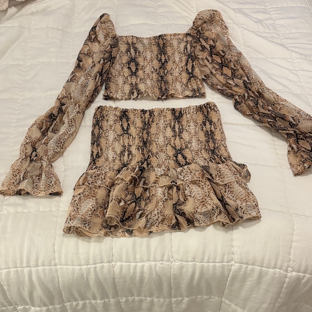 Lulu's Snake-print Set